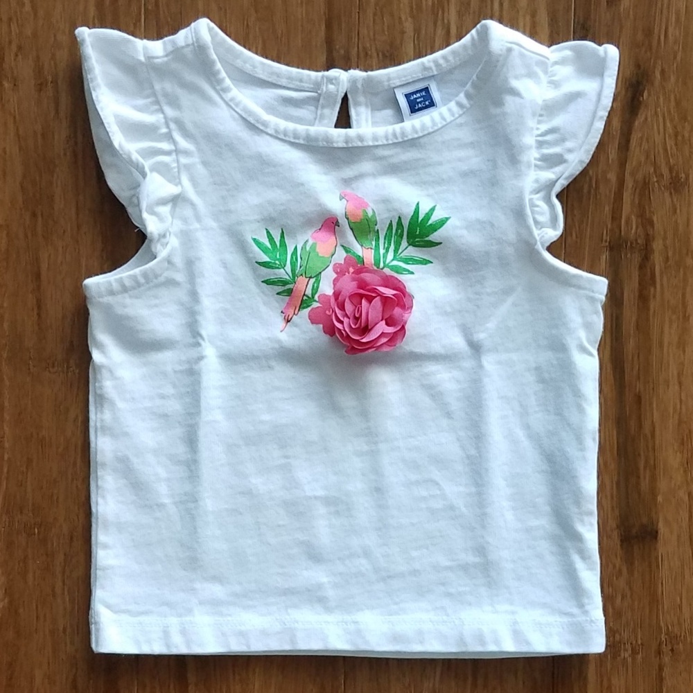 Janie and Jack Parrots and Flower Tee